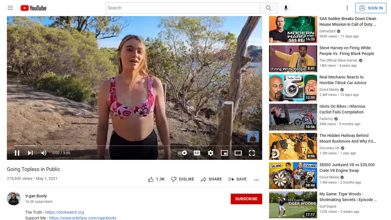 Going Topless in Public - YouTube